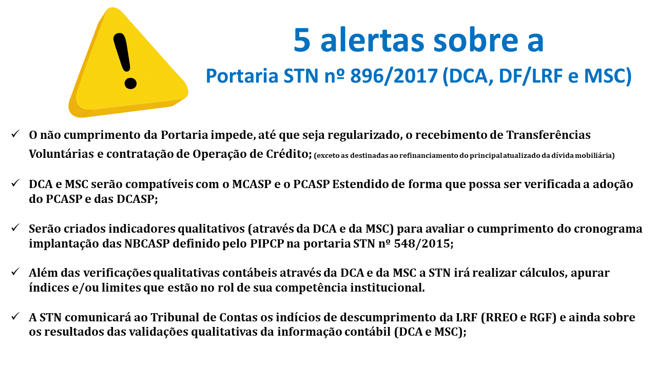 5 Alertas da Portaria n 896/2017