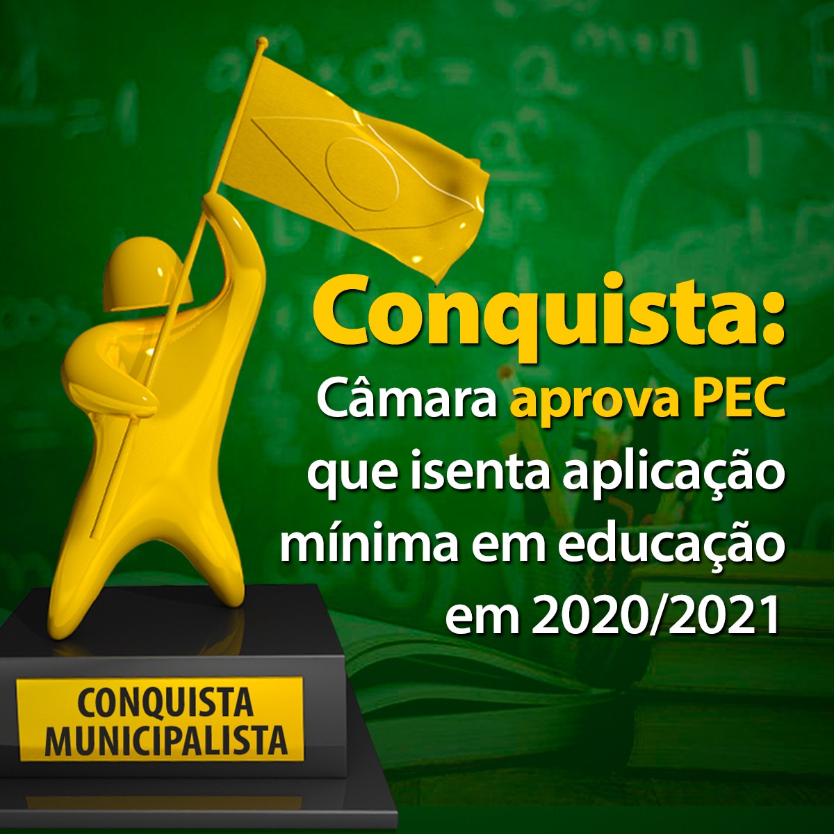 Conquista: aprovada PEC que desresponsabiliza gestores que no aplicaram mnimo constitucional da educao na pandemia