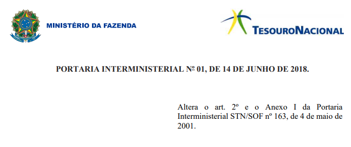 Ementrio da Receita 2019 e Alterao da Portaria 163