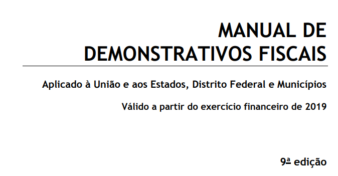 MDF 2019 - Publicado o MDF vlido para 2019