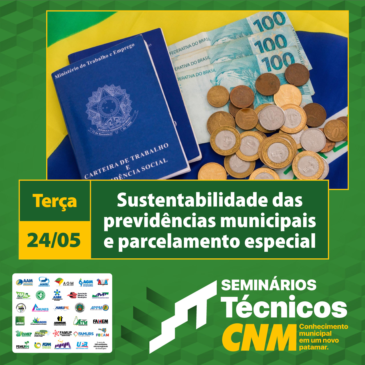 Prximo Seminrios Tcnicos ser dia 24 e o tema  Previdncia