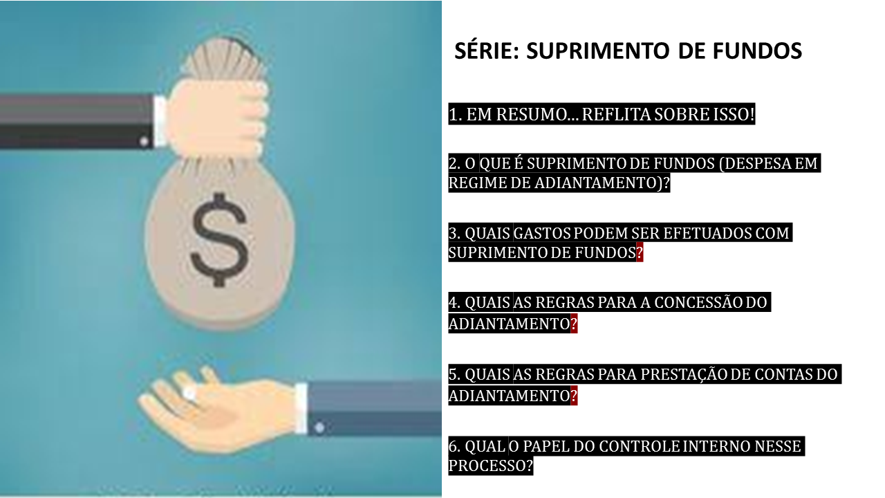 Srie Suprimento de Fundos - O papel do controle interno no processo de adiantamentos